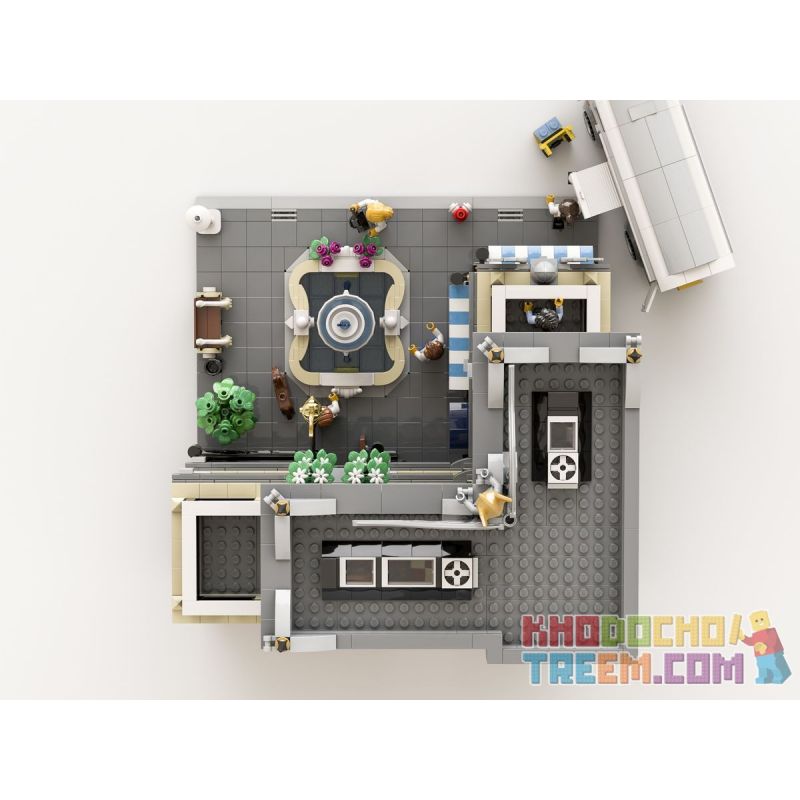 JIESTAR 89113 URGE 10194 non  QUẢNG TRƯỜNG ĐÀI PHUN NƯỚC bộ đồ chơi xếp lắp ráp ghép mô hình Creator THE FOUNTAIN SQUARE Sáng Tạo 2951 khối