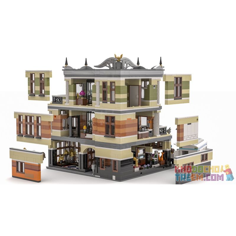 JIESTAR 89113 URGE 10194 non  QUẢNG TRƯỜNG ĐÀI PHUN NƯỚC bộ đồ chơi xếp lắp ráp ghép mô hình Creator THE FOUNTAIN SQUARE Sáng Tạo 2951 khối