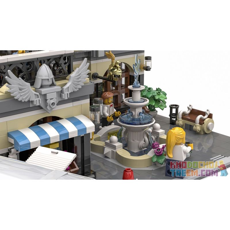 JIESTAR 89113 URGE 10194 non  QUẢNG TRƯỜNG ĐÀI PHUN NƯỚC bộ đồ chơi xếp lắp ráp ghép mô hình Creator THE FOUNTAIN SQUARE Sáng Tạo 2951 khối