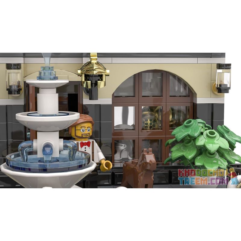 JIESTAR 89113 URGE 10194 non  QUẢNG TRƯỜNG ĐÀI PHUN NƯỚC bộ đồ chơi xếp lắp ráp ghép mô hình Creator THE FOUNTAIN SQUARE Sáng Tạo 2951 khối