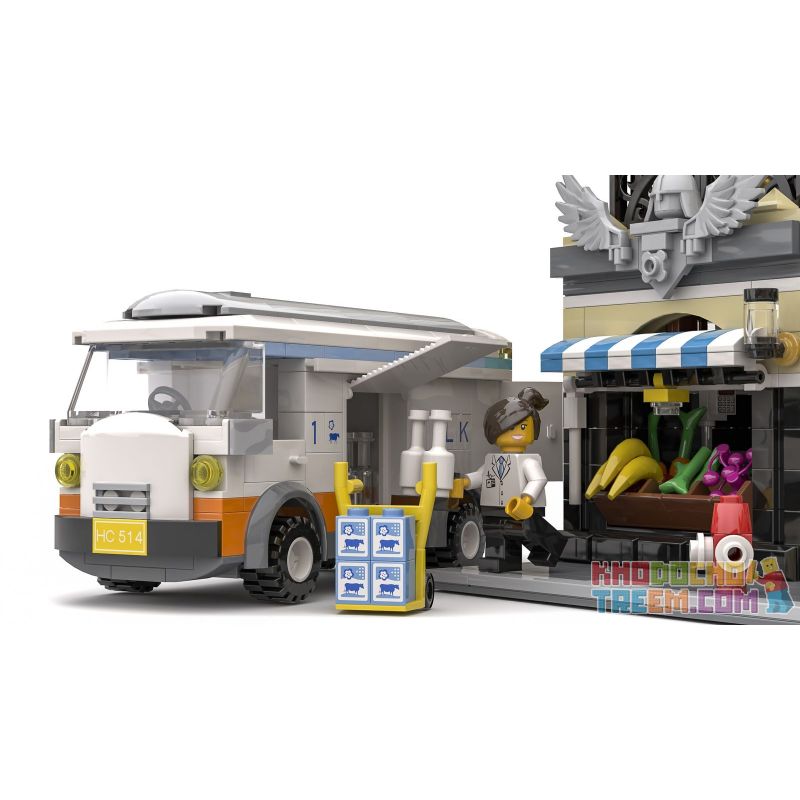 JIESTAR 89113 URGE 10194 non  QUẢNG TRƯỜNG ĐÀI PHUN NƯỚC bộ đồ chơi xếp lắp ráp ghép mô hình Creator THE FOUNTAIN SQUARE Sáng Tạo 2951 khối