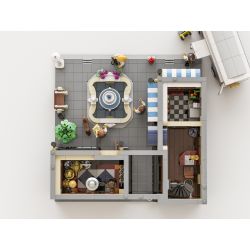 JIESTAR 89113 URGE 10194 non  QUẢNG TRƯỜNG ĐÀI PHUN NƯỚC bộ đồ chơi xếp lắp ráp ghép mô hình Creator THE FOUNTAIN SQUARE Sáng Tạo 2951 khối