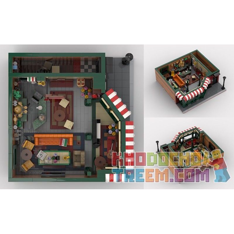 JIESTAR 89106 URGE 10189 MouldKing 16014 Mould King 16014 REBRICKABLE MOC-34463 34463 MOC34463 non  CÁC BẠN XÂY DỰNG LÝ THUYẾT VỤ NỔ LỚN bộ đồ chơi xếp lắp ráp ghép mô hình Creator CENTRAL PERK BIG BANG THEORY MODULAR Sáng Tạo 4294 khối