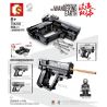SEMBO 704202 non  SÚNG LỤC NHỎ bộ đồ chơi xếp lắp ráp ghép mô hình The Wandering Earth THE WANDERING EARTH SMALL PISTOL Lưu Lạc Địa Cầu 364 khối