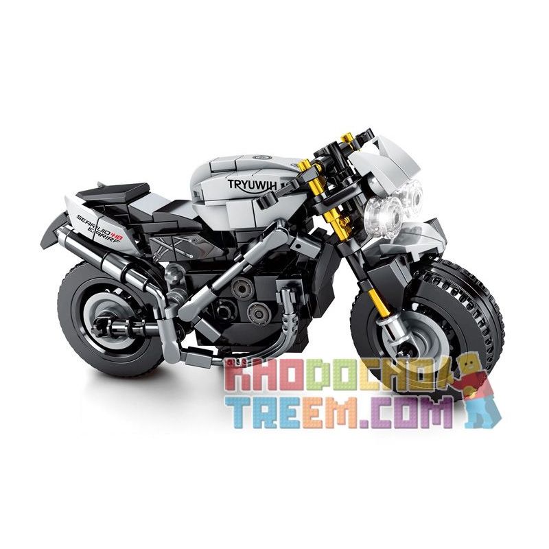 IBLOCK PL-920-185 920-185 PL920-185 SEMBO 701113 non Lego TRIUMPH MOTORCYCLE. bộ đồ chơi xếp lắp ráp ghép mô hình Motorcycle Motorbike TRIUMPH FROG Xe Hai Bánh 235 khối