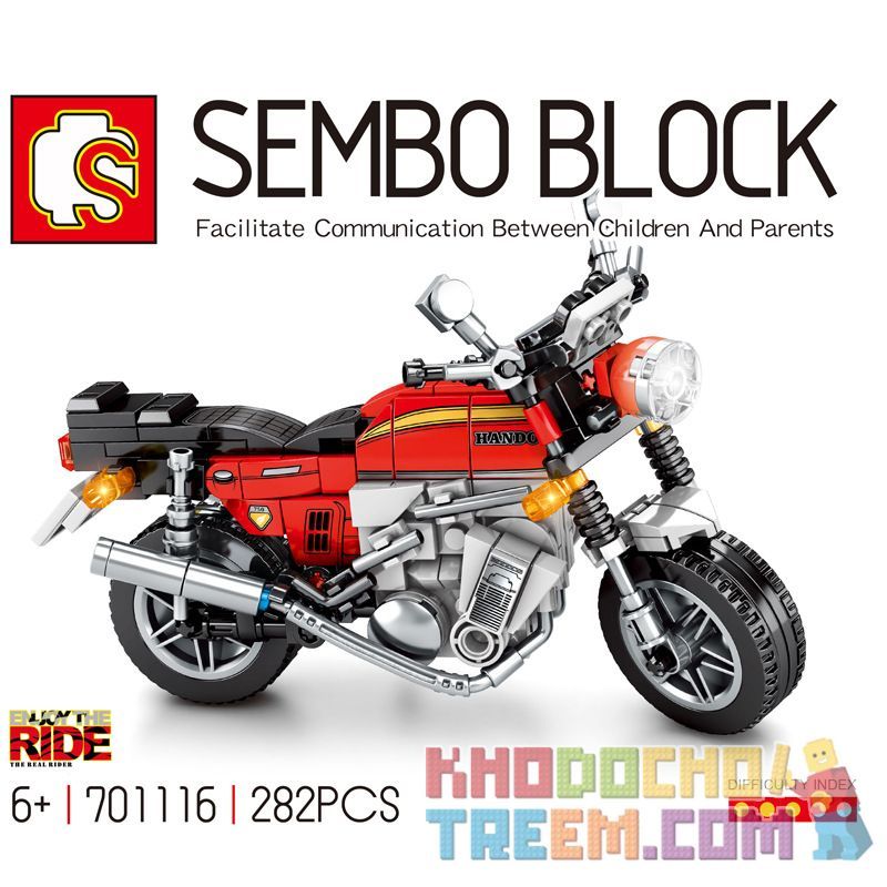 SEMBO 701116 Xếp hình kiểu Lego MOTO Honda Monkey CB750 Enjoy The Ride Honda CB750 Honda CB750. 282 khối
