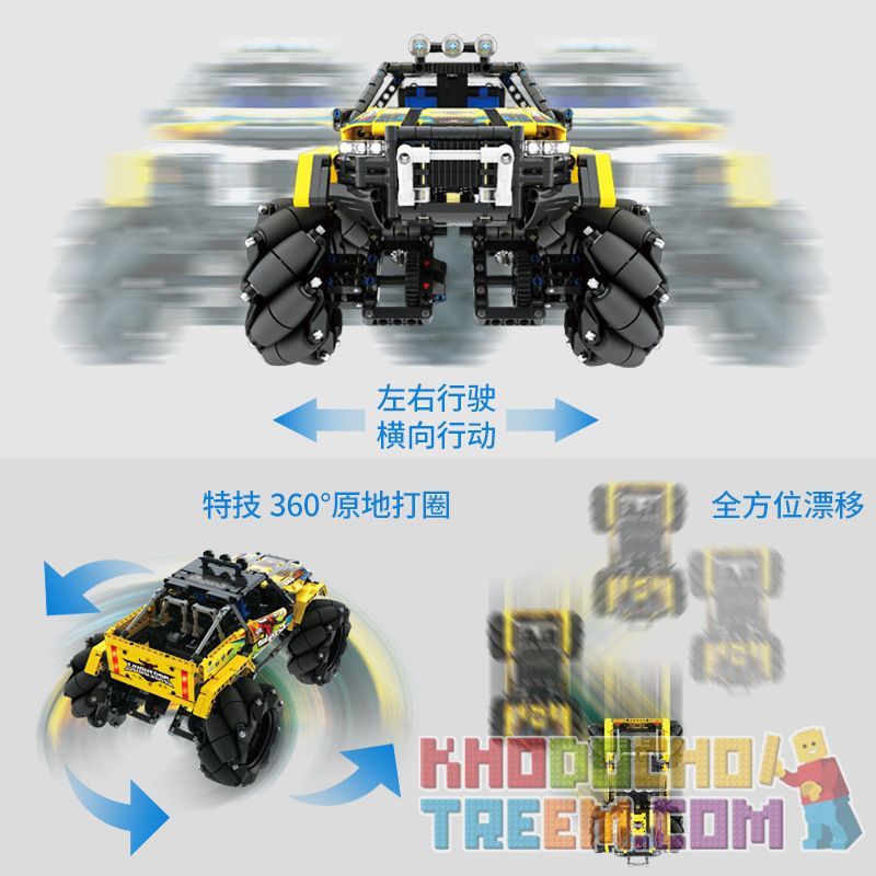 QIHUI 9802 non  STUNT DRIFT XE ĐỊA HÌNH DẪN ĐỘNG BỐN BÁNH bộ đồ chơi xếp lắp ráp ghép mô hình  Kỹ Thuật Công Nghệ Cao Mô Hình Phương Tiện 1030 khối