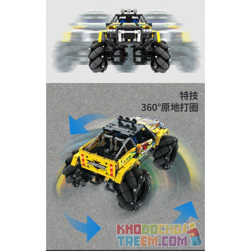 QIHUI 9802 non  STUNT DRIFT XE ĐỊA HÌNH DẪN ĐỘNG BỐN BÁNH bộ đồ chơi xếp lắp ráp ghép mô hình  Kỹ Thuật Công Nghệ Cao Mô Hình Phương Tiện 1030 khối