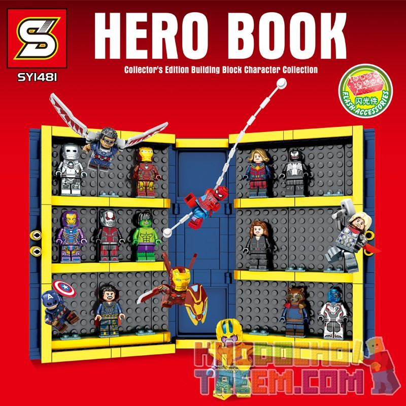 SHENG YUAN SY SY1481 1481 Xếp hình kiểu Lego SUPER HEROES HERO BOOK Avengers Collector's Edition Minifigures Phiên Bản Sưu Tập Avengers 1012 khối