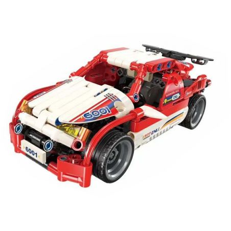 Enlighten 6001 Qman 6001 non  XẾP HẠNG XE ĐUA ĐỎ RED WOLF bộ đồ chơi xếp lắp ráp ghép mô hình  MODEL POWER Kỹ Thuật Công Nghệ Cao Mô Hình Phương Tiện 257 khối