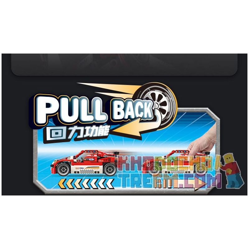 Enlighten 6001 Qman 6001 non  XẾP HẠNG XE ĐUA ĐỎ RED WOLF bộ đồ chơi xếp lắp ráp ghép mô hình  MODEL POWER Kỹ Thuật Công Nghệ Cao Mô Hình Phương Tiện 257 khối