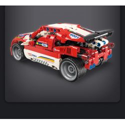 Enlighten 6001 Qman 6001 non  XẾP HẠNG XE ĐUA ĐỎ RED WOLF bộ đồ chơi xếp lắp ráp ghép mô hình  MODEL POWER Kỹ Thuật Công Nghệ Cao Mô Hình Phương Tiện 257 khối