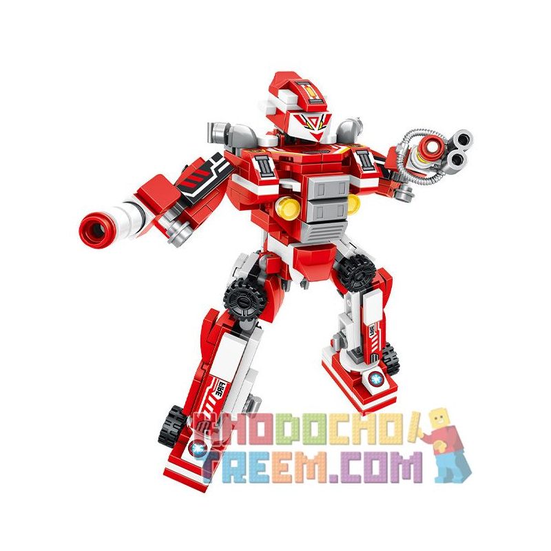 PanlosBrick 605001 Panlos Brick 605001 non Lego 6 TỔ HỢP ROBOT CHỮA CHÁY bộ đồ chơi xếp lắp ráp ghép mô hình Transformers ASSEMBLY ROBOT Robot Đại Chiến Người Máy Biến Hình 271 khối