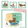 YURI 66112 non  TÀU LƯỢN SIÊU TỐC GẤU bộ đồ chơi xếp lắp ráp ghép mô hình City Modern Paradise ROLLER COASTER Thành Phố Thiên Đường Hiện Đại 580 khối