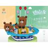 YURI 66112 non  TÀU LƯỢN SIÊU TỐC GẤU bộ đồ chơi xếp lắp ráp ghép mô hình City Modern Paradise ROLLER COASTER Thành Phố Thiên Đường Hiện Đại 580 khối