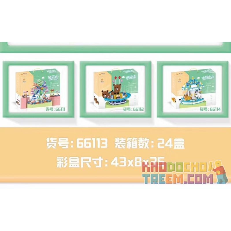 YURI 66113 non  TÀU CƯỚP BIỂN bộ đồ chơi xếp lắp ráp ghép mô hình City Modern Paradise A PIRATE BOAT Thành Phố Thiên Đường Hiện Đại 593 khối