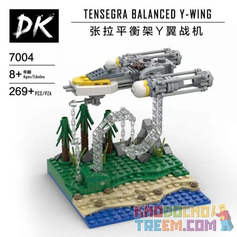 DK 7004 non Lego MÁY BAY CHIẾN ĐẤU GIMBAL Y-WING CĂNG THẲNG bộ đồ chơi xếp lắp ráp ghép mô hình Star Wars TENSEGRITY BALANCES Y-WING Chiến Tranh Giữa Các Vì Sao 269 khối