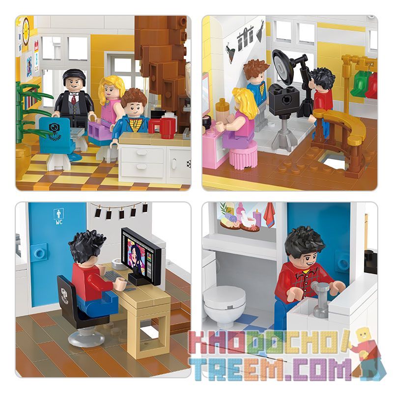 HAPPY BUILD YC-20006 20006 YC20006 non  STUDIO ẢNH RETRO bộ đồ chơi xếp lắp ráp ghép mô hình Creator VITAGE MODE PHOTOGRAPHY FLOOR Sáng Tạo 1773 khối