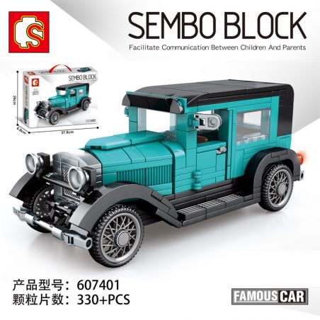 SEMBO 607401 non  FORD LOẠI A. bộ đồ chơi xếp lắp ráp ghép mô hình Racers FAMOUS CAR FORD 1930 MODEL Đua Tốc Độ 330 khối