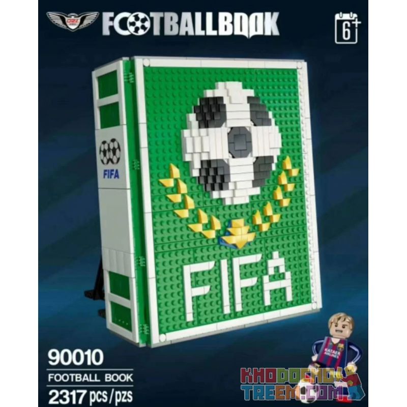 QIZHILE 90010 non Lego SÁCH BÓNG ĐÁ FIFA bộ đồ chơi xếp lắp ráp ghép mô hình FOOTBALLBOOK 2317 khối