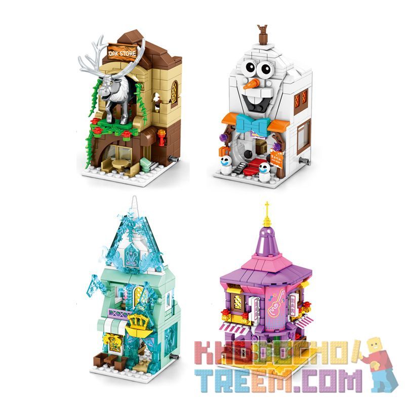 SHENG YUAN SY SY1526A 1526A SY1526B 1526B SY1526C 1526C SY1526D 1526D non Lego ICE AND SNOW STREET VIEW CASTLE 4 TRONG 1 bộ đồ chơi xếp lắp ráp ghép mô hình Friends ICE AND SNOW PRINCESS Các Bạn Gái 757 khối