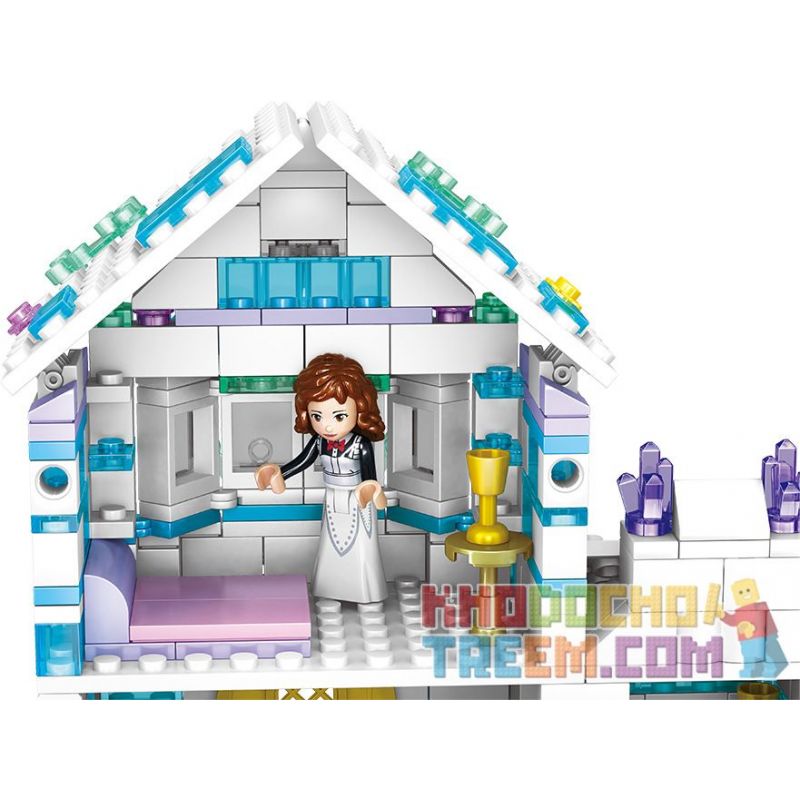 ZHEGAO QL1140 1140 non  NGÔI NHÀ BĂNG LILY MƯỢT bộ đồ chơi xếp lắp ráp ghép mô hình Winasor Castle Lâu Đài Winasor 351 khối