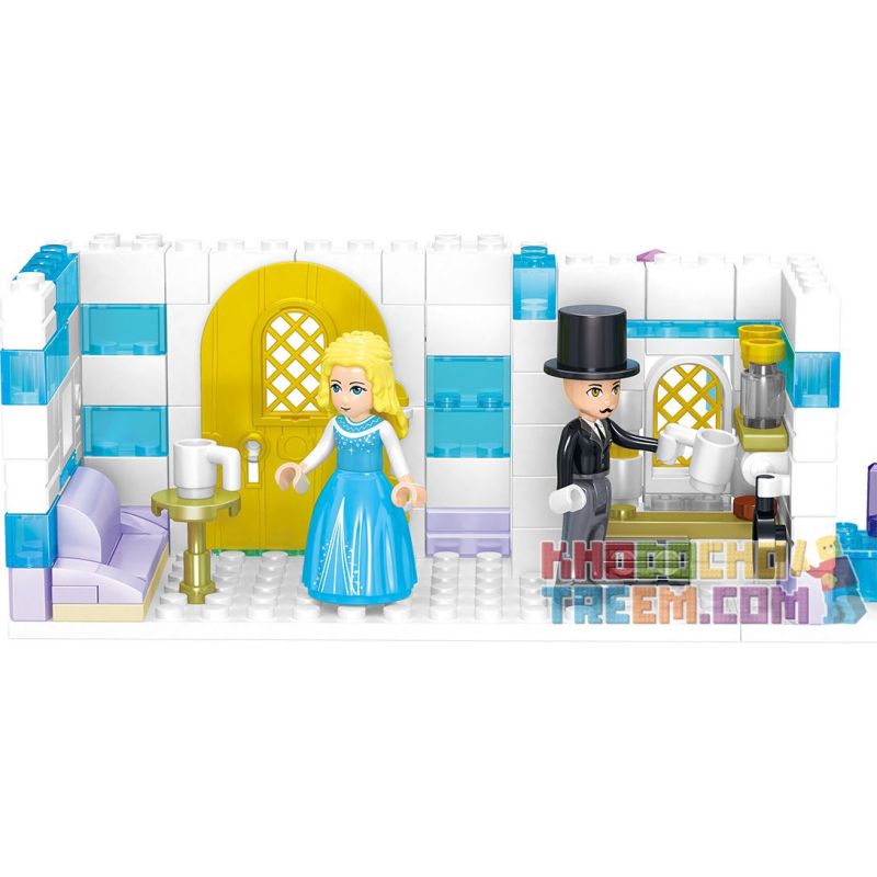 ZHEGAO QL1140 1140 non  NGÔI NHÀ BĂNG LILY MƯỢT bộ đồ chơi xếp lắp ráp ghép mô hình Winasor Castle Lâu Đài Winasor 351 khối