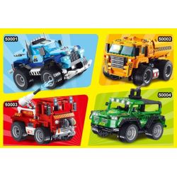 SHENZHEN RAEL ENTERTAINMENT 50001 50002 50003 50004 non  4 LOẠI XE CẢNH SÁT ĐÔ THỊ BEN KỸ THUẬT CỨU HỎA ĐỊA HÌNH QUÂN ĐỘI bộ đồ chơi xếp lắp ráp ghép mô hình  FREERUNNER TRUCKER Kỹ Thuật Công Nghệ Cao Mô Hình Phương Tiện 1379 khối