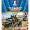 SEMBO 105563 non  XE CHỈ HUY LIÊN LẠC BỌC THÉP CHIẾN BINH DONGFENG bộ đồ chơi xếp lắp ráp ghép mô hình Iron Blood Heavy Equipment Đặc Nhiệm Máu Và Sắt 303 khối