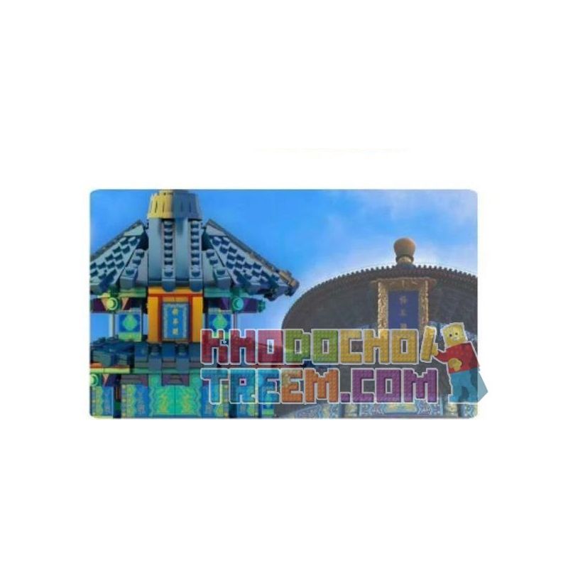 Kazi KY2001 2001 non  ĐỀN THIÊN ĐƯỜNG BẮC KINH 1 100 tỷ lệ 1:100 bộ đồ chơi xếp lắp ráp ghép mô hình Chinatown BEIJING TIANTAN Khu Phố Tàu 1736 khối