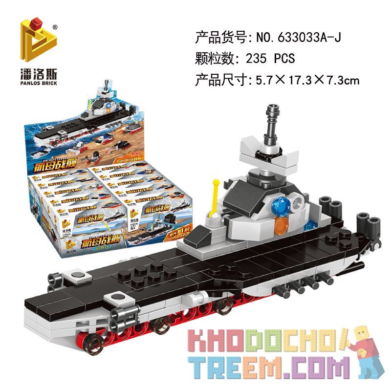 PanlosBrick 633033 Panlos Brick 633033 non  TÀU SÂN BAY THIẾT GIÁP HẠM 10 TỔ HỢP bộ đồ chơi xếp lắp ráp ghép mô hình  AIRCRAFT CARRIER Kỹ Thuật Công Nghệ Cao Mô Hình Phương Tiện 235 khối