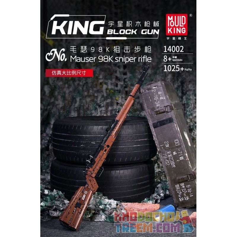 MouldKing 14002 Mould King 14002 non Lego SÚNG BẮN TỈA MAUSER 98K bộ đồ chơi xếp lắp ráp ghép mô hình Gun MAUSER 98K SNIPER RIFLE 1025 khối