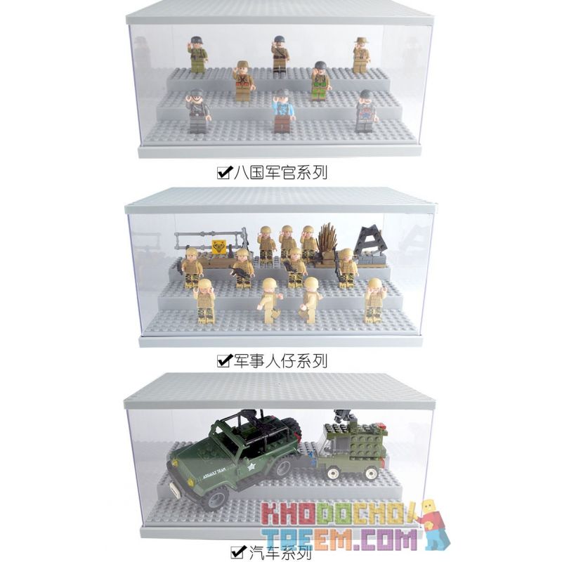 LEZHAN 3028A non  HỘP HIỂN THỊ HẠT NHỎ bộ đồ chơi xếp lắp ráp ghép mô hình Gear Đồ Lắp Ghép 2 khối