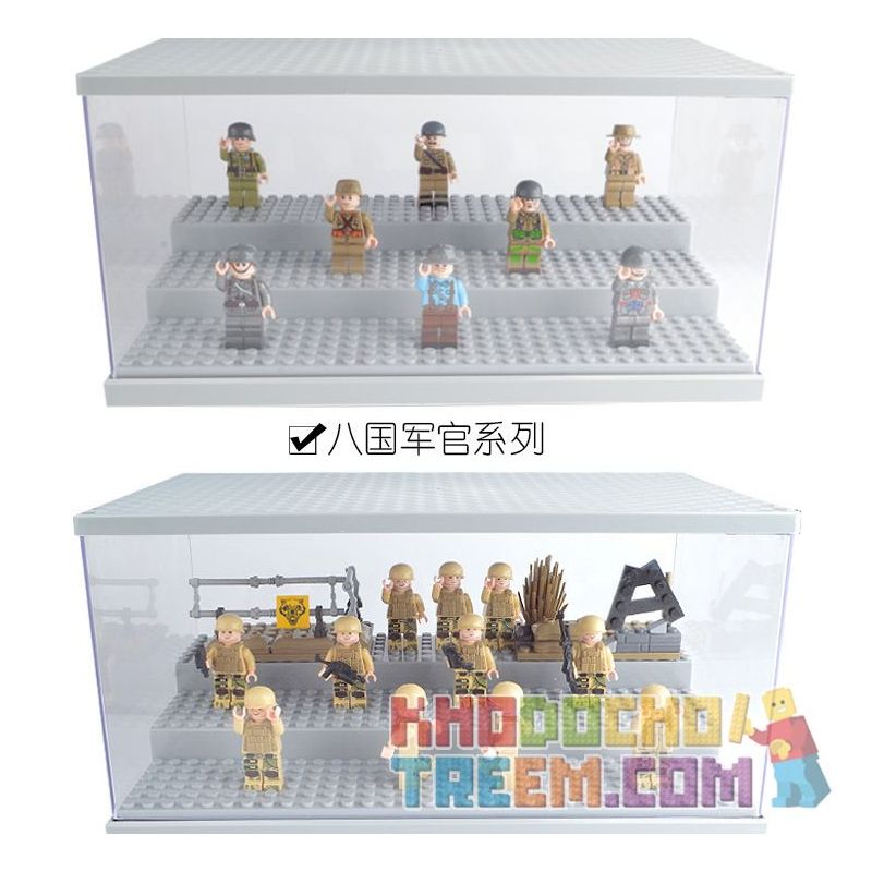 LEZHAN 3028A non  HỘP HIỂN THỊ HẠT NHỎ bộ đồ chơi xếp lắp ráp ghép mô hình Gear Đồ Lắp Ghép 2 khối