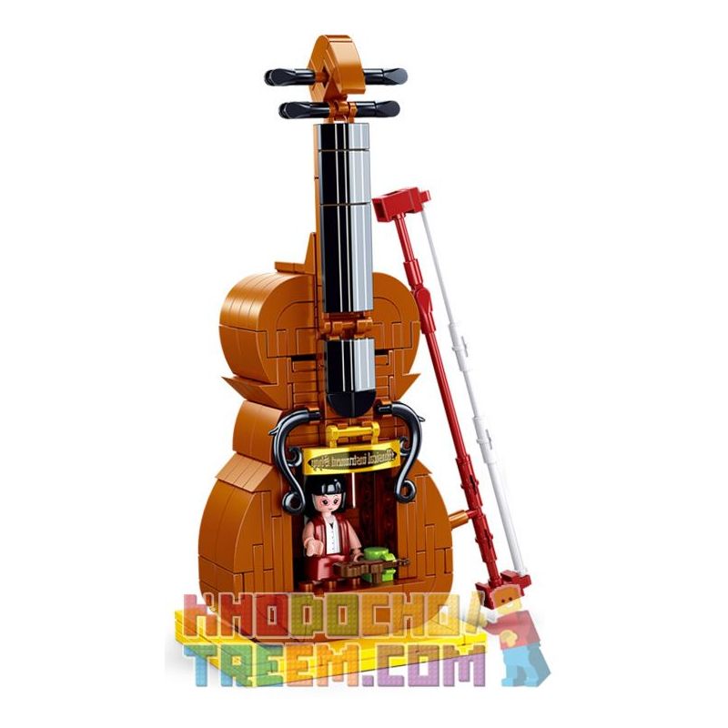 SLUBAN M38-B0817 B0817 0817 M38B0817 38-B0817 non Lego CỬA HÀNG VĨ CẦM bộ đồ chơi xếp lắp ráp ghép mô hình Chinatown Khu Phố Tàu 308 khối