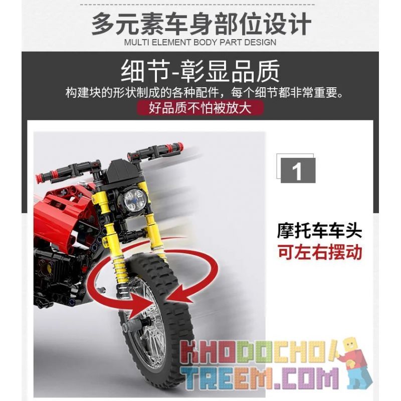 ACHKO 50001 non  MÔ TÔ CẮM TRẠI ĐỊA HÌNH bộ đồ chơi xếp lắp ráp ghép mô hình  COME ALIVE Kỹ Thuật Công Nghệ Cao Mô Hình Phương Tiện 539 khối