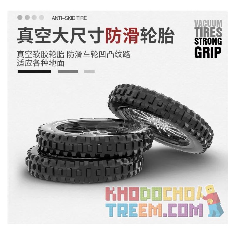 ACHKO 50001 non  MÔ TÔ CẮM TRẠI ĐỊA HÌNH bộ đồ chơi xếp lắp ráp ghép mô hình  COME ALIVE Kỹ Thuật Công Nghệ Cao Mô Hình Phương Tiện 539 khối