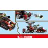 ZHEGAO QL1713 1713 non  CỖ XE SĂN RỒNG BA TRONG MỘT bộ đồ chơi xếp lắp ráp ghép mô hình Jurassic World DINOSAUR Thế Giới Khủng Long 617 khối