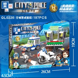 ZHEGAO QL0226 0226 non  THEO DÕI CẢNH BÁO TOÀN THÀNH PHỐ 4 MÔ HÌNH bộ đồ chơi xếp lắp ráp ghép mô hình Police CITY POLICE Cảnh Sát 776 khối