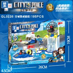 ZHEGAO QL0226 0226 non  THEO DÕI CẢNH BÁO TOÀN THÀNH PHỐ 4 MÔ HÌNH bộ đồ chơi xếp lắp ráp ghép mô hình Police CITY POLICE Cảnh Sát 776 khối