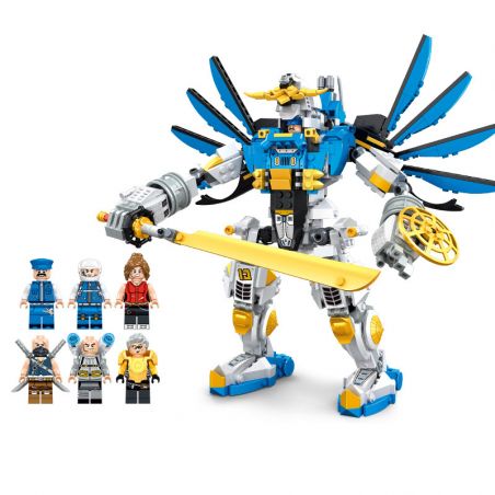WANGE 5669 non  CÂU CHUYỆN VỀ NGƯỜI MÁY bộ đồ chơi xếp lắp ráp ghép mô hình ROBOT STORY 887 khối