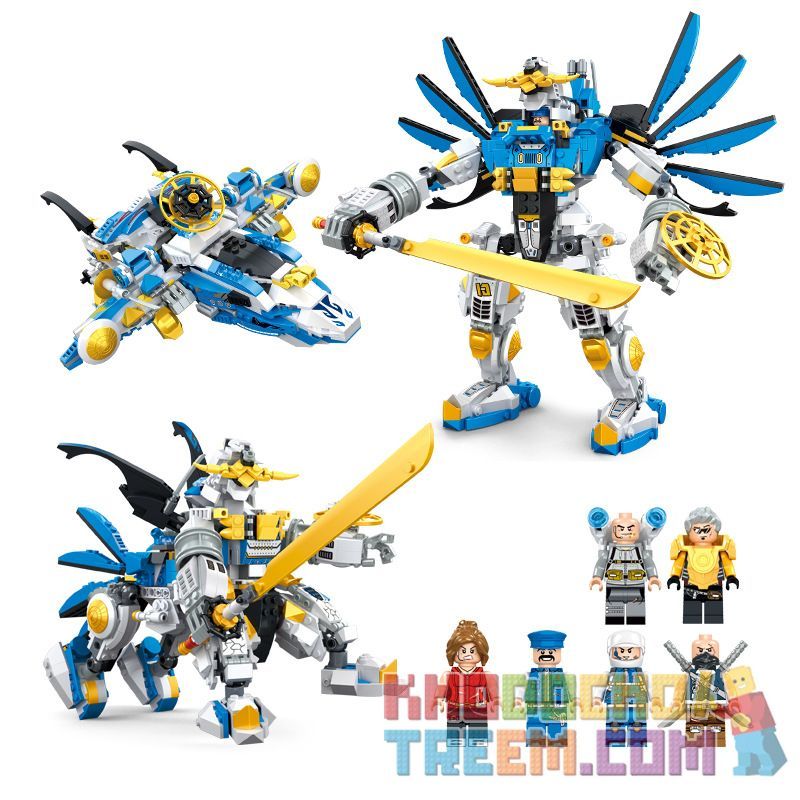 WANGE 5669 non  CÂU CHUYỆN VỀ NGƯỜI MÁY bộ đồ chơi xếp lắp ráp ghép mô hình ROBOT STORY 887 khối