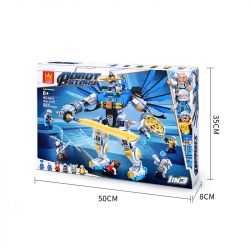 WANGE 5669 non  CÂU CHUYỆN VỀ NGƯỜI MÁY bộ đồ chơi xếp lắp ráp ghép mô hình ROBOT STORY 887 khối