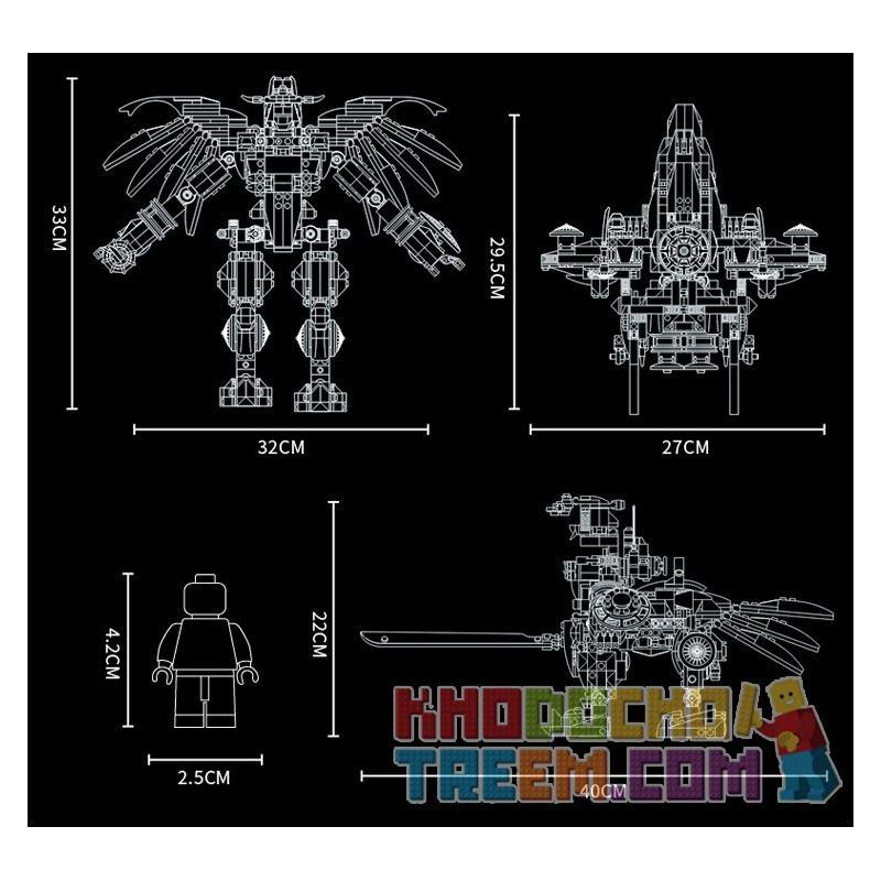 WANGE 5669 non  CÂU CHUYỆN VỀ NGƯỜI MÁY bộ đồ chơi xếp lắp ráp ghép mô hình ROBOT STORY 887 khối