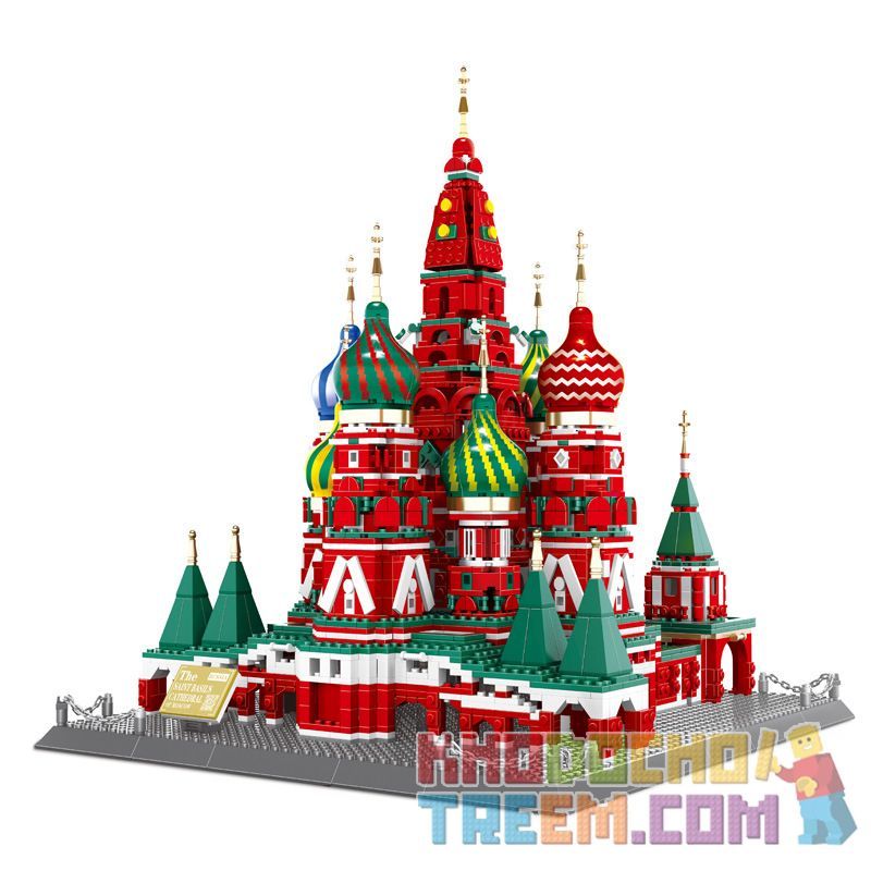 WANGE 6213 non Lego NHÀ THỜ THĂNG THIÊN ST. BASIL MOSCOW NGA bộ đồ chơi xếp lắp ráp ghép mô hình Creator THE SAINT BASIL'S CATHEDRAL Sáng Tạo 3213 khối