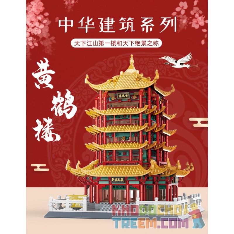 WANGE 6214 non  THÁP HẠC VÀNG Ở VŨ HÁN HỒ BẮC bộ đồ chơi xếp lắp ráp ghép mô hình Creator THE SAINT BASIL'S CATHEDRAL Sáng Tạo 2912 khối