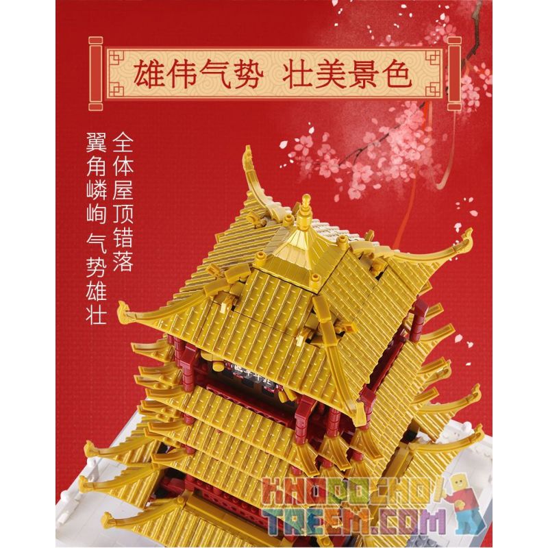 WANGE 6214 non  THÁP HẠC VÀNG Ở VŨ HÁN HỒ BẮC bộ đồ chơi xếp lắp ráp ghép mô hình Creator THE SAINT BASIL'S CATHEDRAL Sáng Tạo 2912 khối