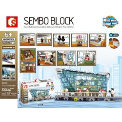 SEMBO 601099 non  SINGAPORE LV CỬA HÀNG ĐẦU PHIÊN BẢN CHIẾU SÁNG TRANG SỨC QUẦN ÁO bộ đồ chơi xếp lắp ráp ghép mô hình Creator Sáng Tạo 2531 khối