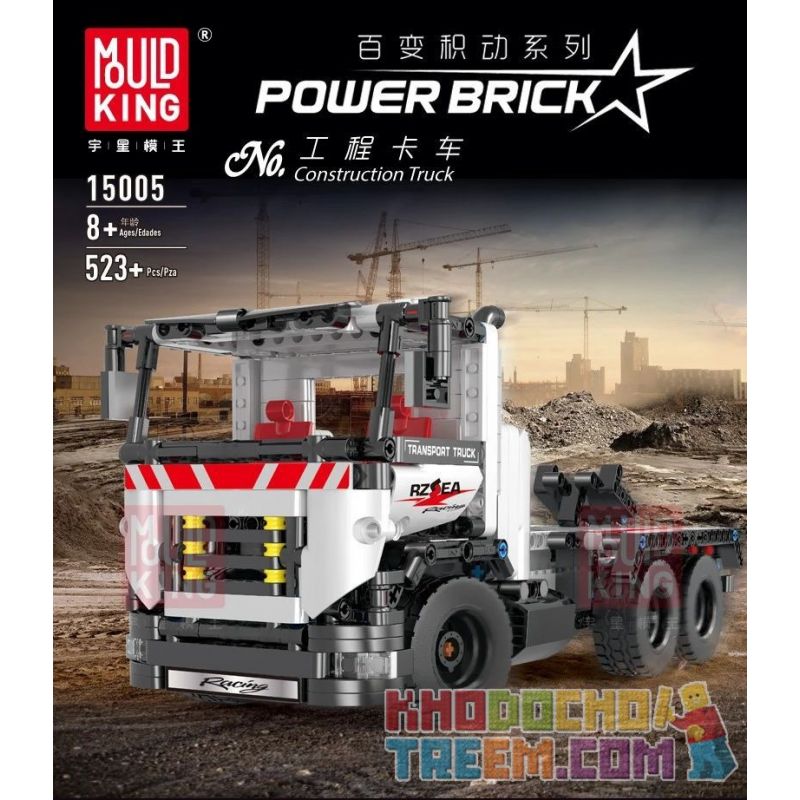 MouldKing 15005 Mould King 15005 non  XE TẢI KỸ THUẬT ĐIỀU KHIỂN TỪ XA bộ đồ chơi xếp lắp ráp ghép mô hình  CONSTRUCTION TRUCK Kỹ Thuật Công Nghệ Cao Mô Hình Phương Tiện 523 khối