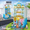 HAPPY BUILD YC-20005 20005 YC20005 non  TIỆM HỚT TÓC bộ đồ chơi xếp lắp ráp ghép mô hình Creator VITAGE MODE Sáng Tạo 1748 khối